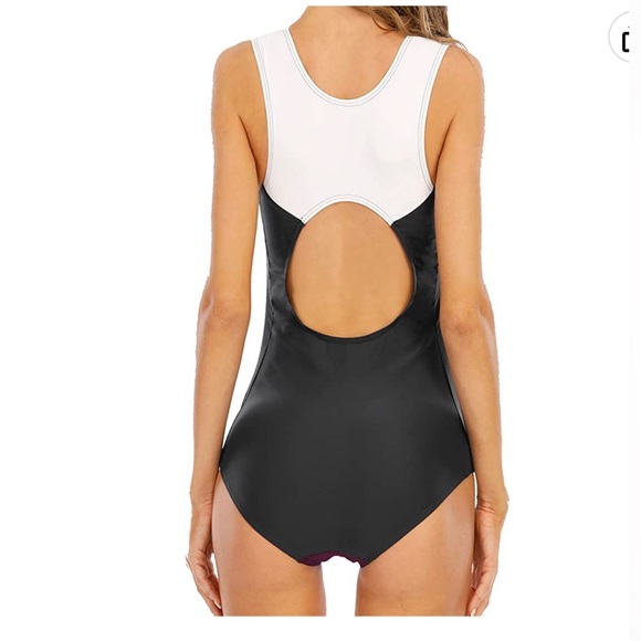 Halcurt Women's 3/4 Zip Front One Piece Swimwear Size 2X - Picture 1 of 12